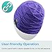 Rotibox Winter Washable Bluetooth Music Beanie Luxury Soft Warm Skully Knit Hat Cap w/Wireless Headphone Headset Earphone Microphone Hands Free for Excrise Gym Sports Fitness Running Skiing - Purple