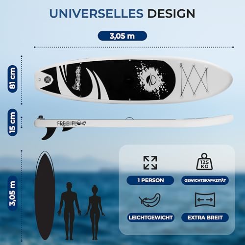 SereneLife Stand Up Paddling Board Set – Farbe: Grau - 3