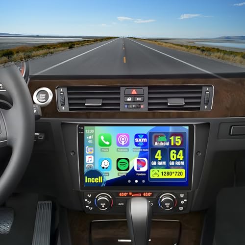Autoradio CarPlay sans fil pour BMW E90 avec Bluetooth 5.0 et caméra de recul incluse