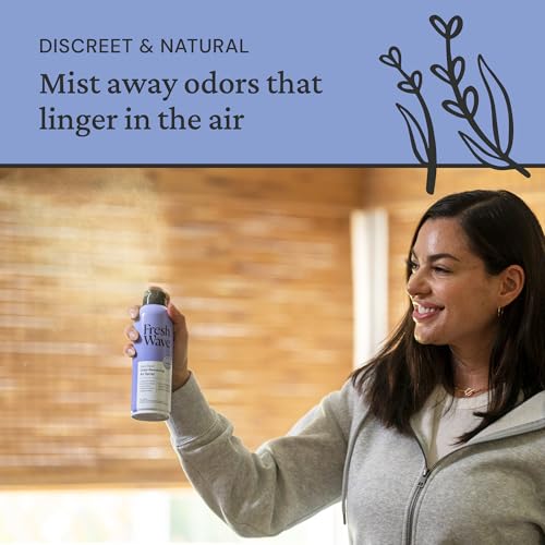 Image of Fresh Wave Lavender Air Freshener Spray, 8 oz, 2-Pack Room Odor Eliminator | Non-aerosol fine mist, Plant oil formula, Paraben- and phthalate-free, Bathroom and pet area safe, Fabric and furniture use