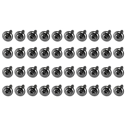 CLQWIAS 40pc Chrome Body Panel Trim Screw Kit for Chevy for Corvette 1997-2004 Conv Cpe (Silver) (Steel)