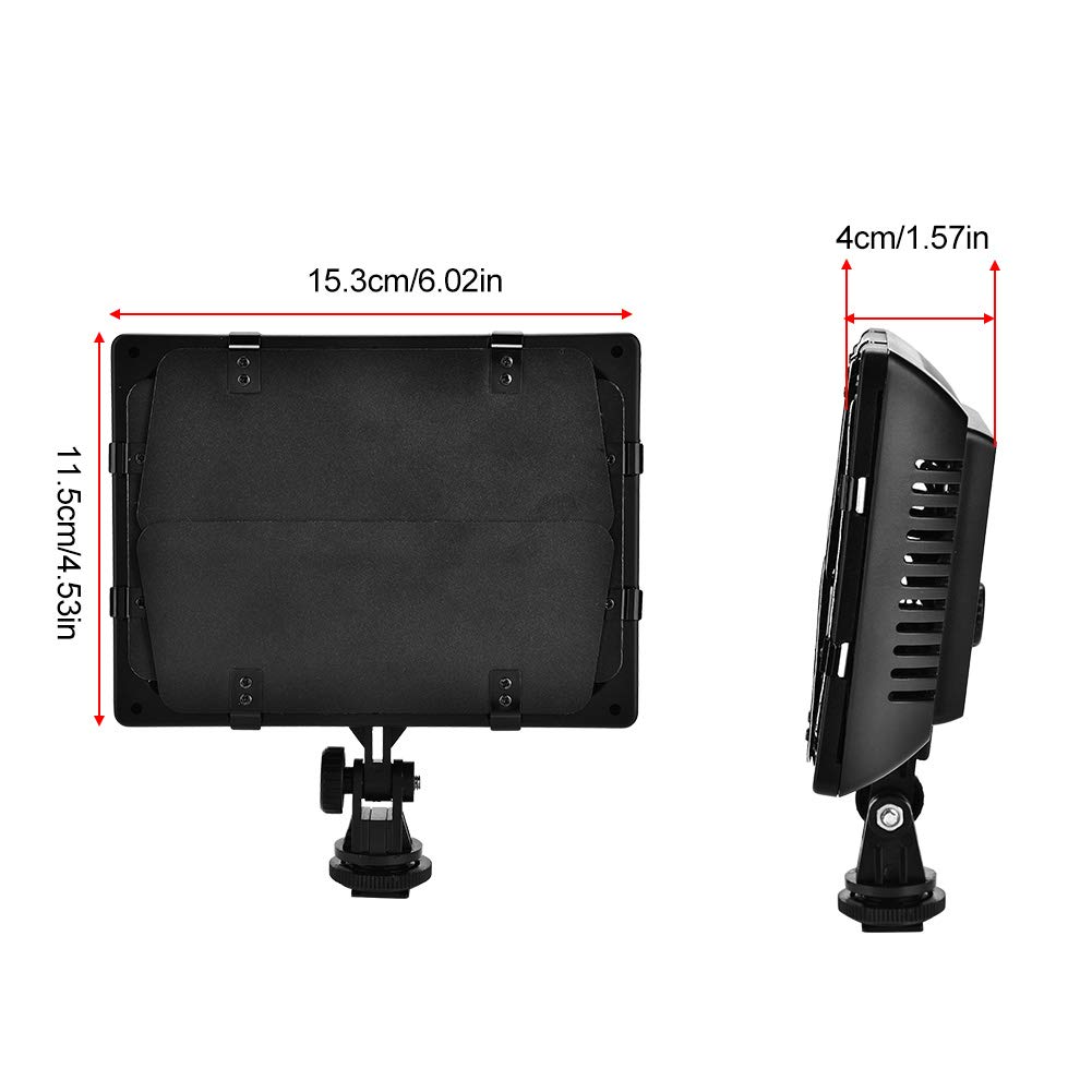Lampe vidéo, 6000K LED Haute luminosité W160 Panneau de Lampe de Photographie vidéo pour caméra DSLR Caméscope DV, NP-F750, NP-F550, NP-F950/B DSLR Camera