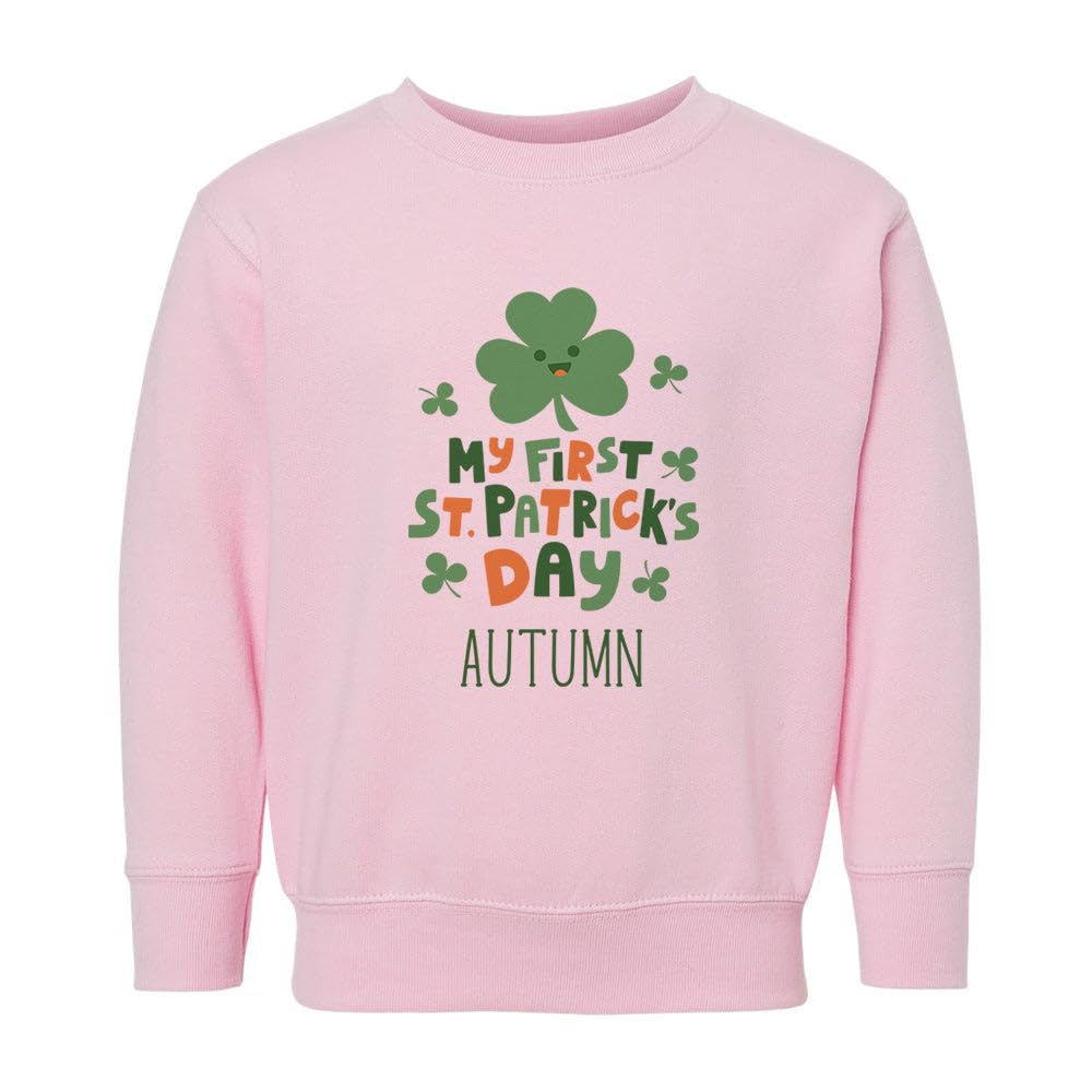 My First St. Patrick's Day Autumn Kids Sweatshirt Toddler 5T Pink