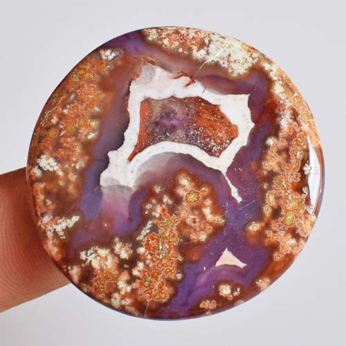 Agate passion violette ronde pour fabrication bijoux pierre précieuse 50 CTW - 4