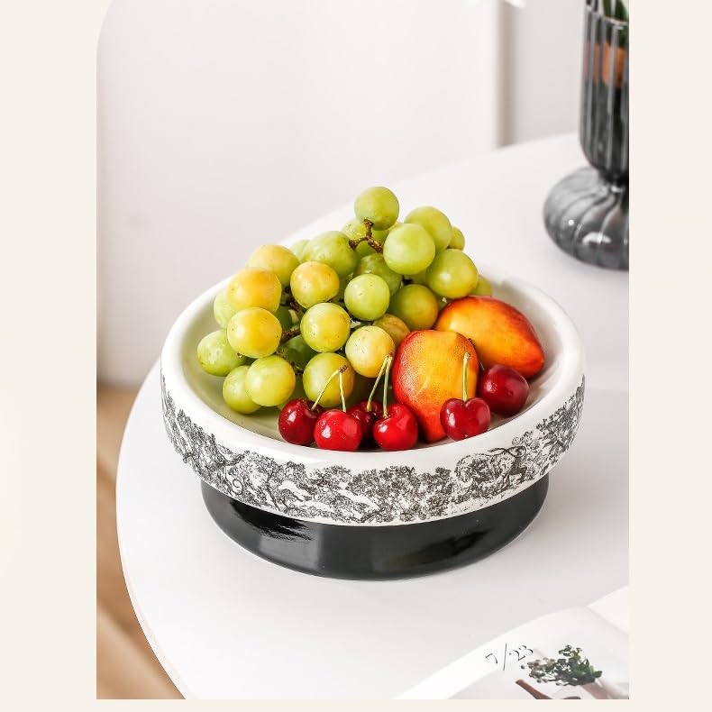 Assiette de fruits secs avec boîte de rangement en céramique - 7
