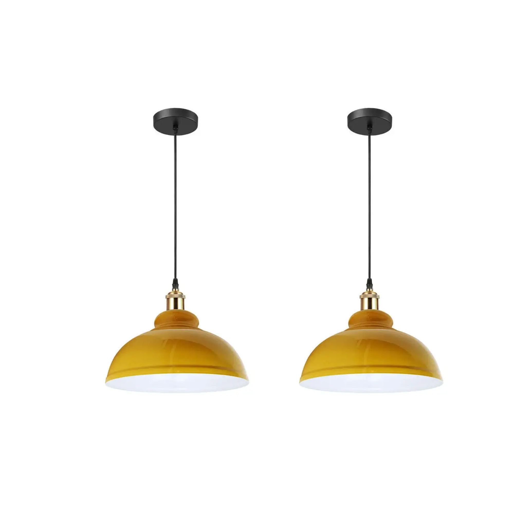 LEDSone Ceiling Pendant Light Industrial 2 Pack of Metal E27 Ceiling Adjustable Cable Hanging Pendant Light Fixture for Hallway Kitchen Bedroom Living Room Dining Room Restaurant — image 1