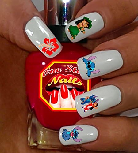 Amazon.com: Lilo and Stitch Waterslide Nail Adhesivos por One Stop Nails  V1A. : Belleza y Cuidado Personal