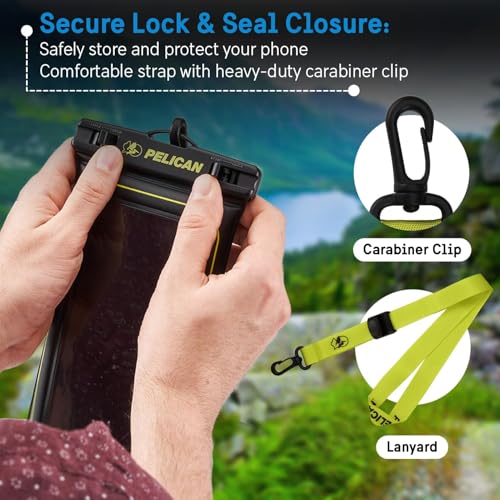Pelican Marine Waterproof Phone Pouch (Regular) - Black/Hi-Vis Yellow - image 5
