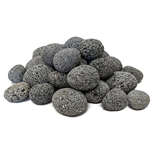 Midwest Hearth 100% Natural Lava Stones for Gas Fire Pit and Fireplace (Small (1/2" - 1"))