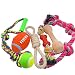 Medium Large Dog Rope Toys 6 Pack Set, 4 Sturdy Rope Toy with Ball and Handle for Tug of War & 1 Wooden Dog Bone & 1 Squeaker Football, Assortment For Large Breeds and Big Puppies