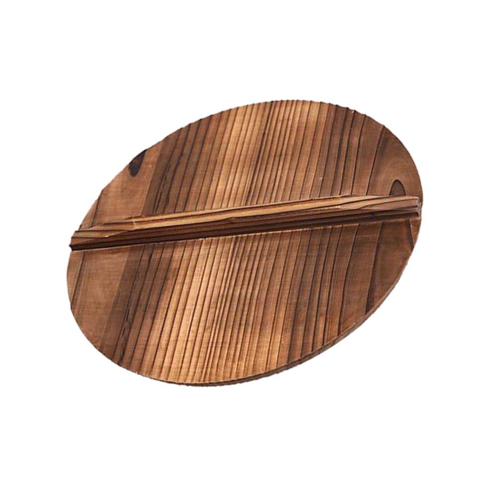 Tapa de sartenes de hierro Pantalla para salpicaduras de aceite Tapa de olla Wok de hierro fundido Tapa de madera Reemplazo de hierro Tapa de sartén profunda Herramienta de cocin