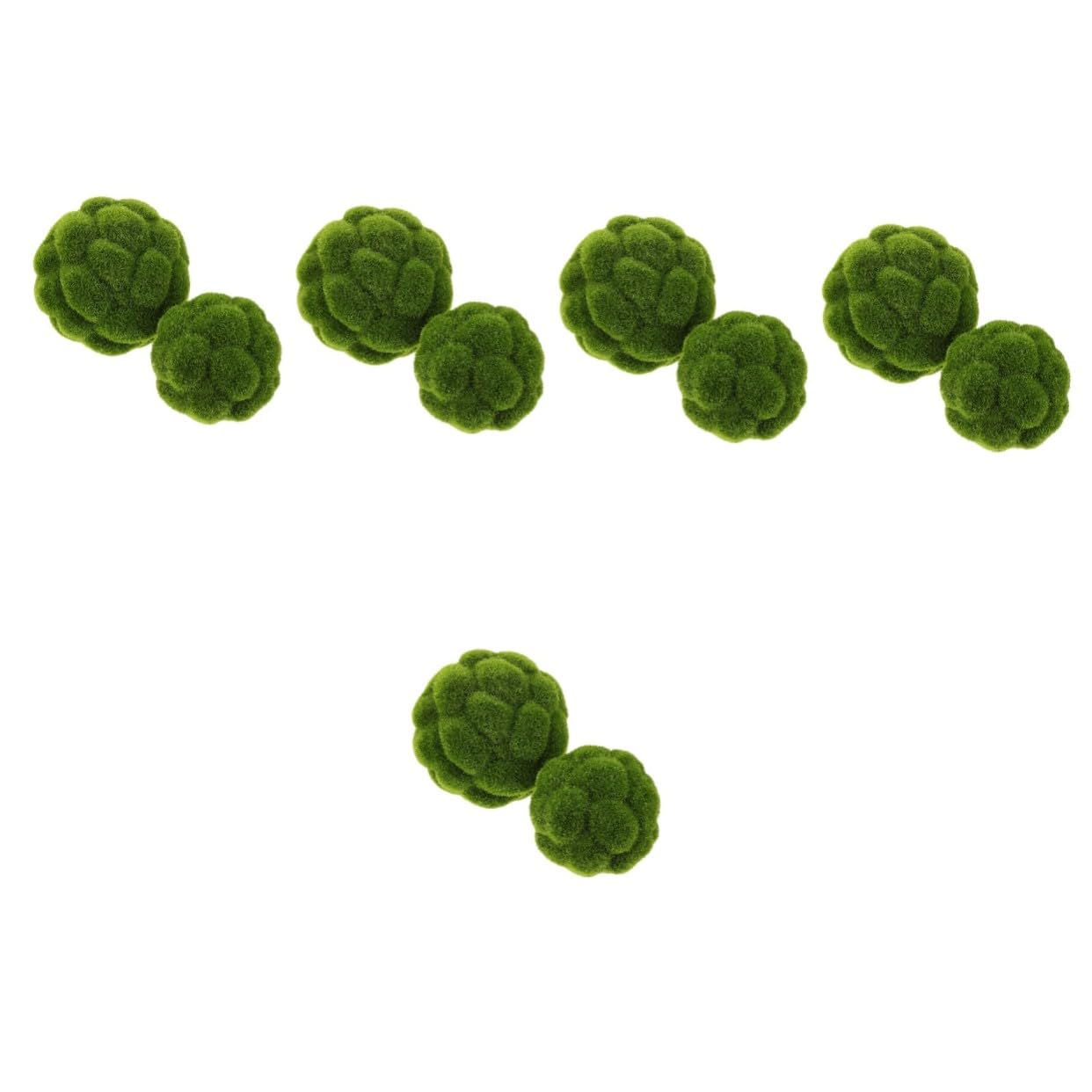 VICASKY 10 Stck. Künstlicher Moosball Dekorative Kunstpflanze mit Feiner Verarbeitung Natürliche Optik Vielseitig für Garten Hochzeit Fenster und Raumdekoration