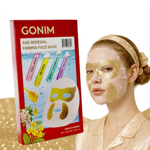 GONIM Korean Face Mask with Integrated Eye Patches with PDRN, Caf...