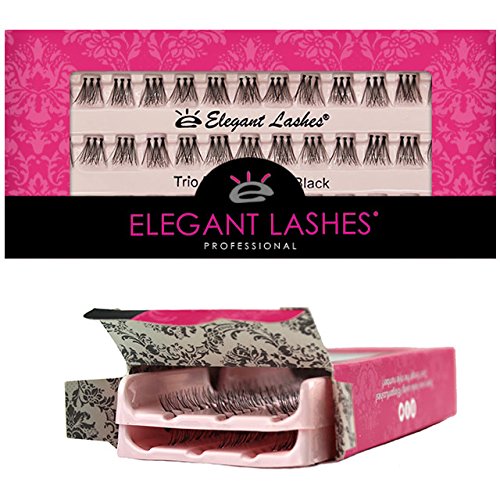 Elegant Lashes Trio Flare - X-SHORT Black Individual Lashes (Double Pack - 2 Trays)