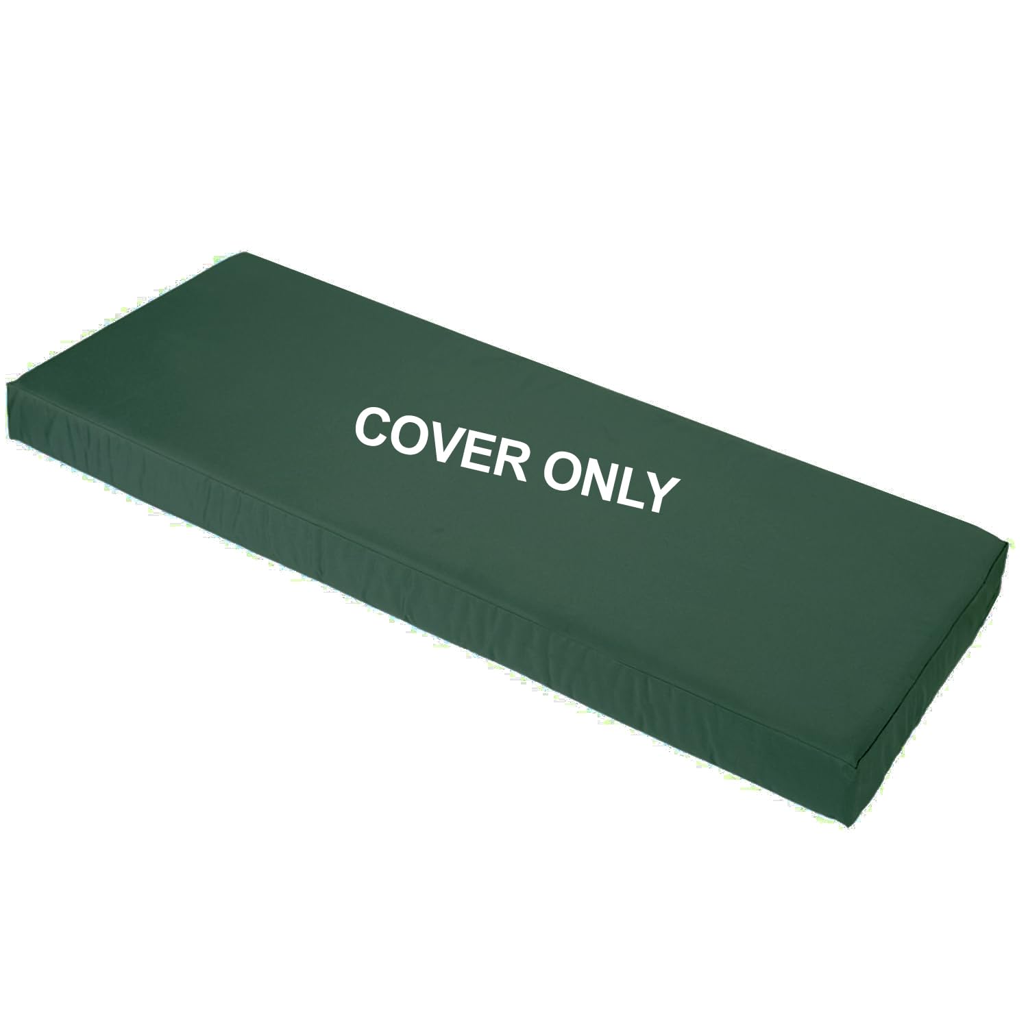 Replacement Cover for Rattan Patio Iceni Bench Cushion – 100% Polyester Water-Resistant Indoor/Outdoor Seat Pad Zip Cover Only (Foam Not Included) (Bottle Green, 150 x 46 x 5cm(59x18x2"))