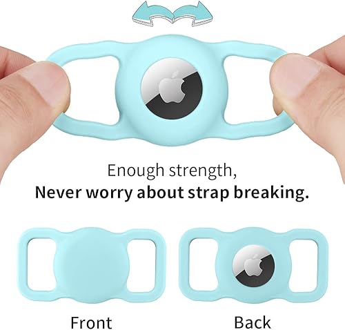 Miniatura 2 de AirTag - Collar para perros pequeños, medianos y grandes, collar acolchado de neopreno suave para mascotas, collar de nailon para cachorros con