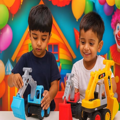 Image of Large SizeJCB Excavator Toy for Kids | 40cm Heavy Duty Construction Vehicle with Big Bucket & Moving Arm | Realistic Outdoor Digger Play Toy for (Multicolor)