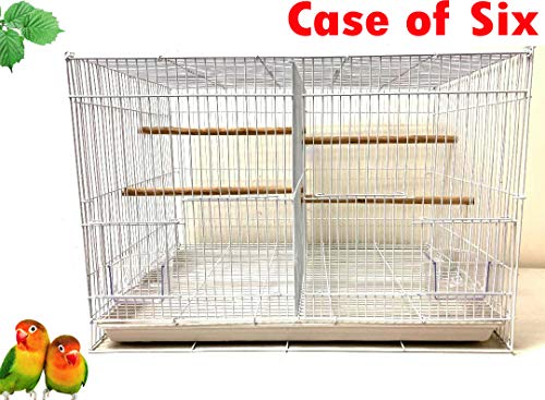 Mcage Case of 6 Aviary Canary Budgie Breeding Finch Parakeet Flight Bird Cage