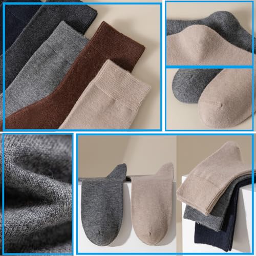 Image of MAGIARTE Merino Wool Socks Christmas Gift Pack Light Weight Winter Warm Vintage Cozy Crew Socks for Women and Men 3 Pack