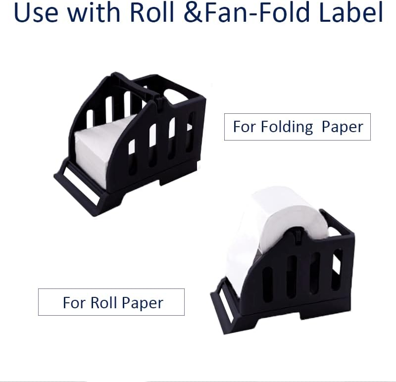 Thermal Label Holder, for Rolls and Fan-Fold Labels, Plastic, Work with Desktop Label Printer for Office and Home, Label Stand, Sticker roll Holder - Image 3