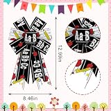 Threetols 2 PCS Back to School Bows for Wreath, Black ABC Apple Teacher Wreath Bows School Rock Bows for Front Door, Apple Pencil Stripe Tree Topper Bows for First Day of School Indoor Outdoor Decor