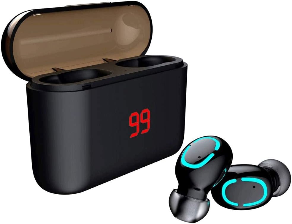 Headphones Touch Control with Charging Case Waterproof Stereo Earphones in-Ear Built-in Mic Headset Premium Deep Bass for Sport