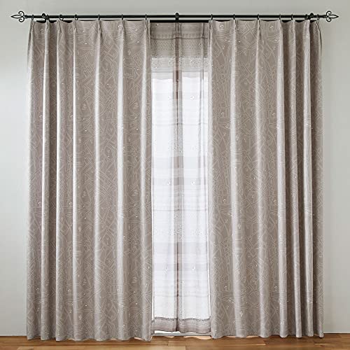 スミノエ(Suminoe) セミオーダーカーテン グレー 幅165cm ×丈205cm PEANUTS シティースケープ 遮光2級 P1042