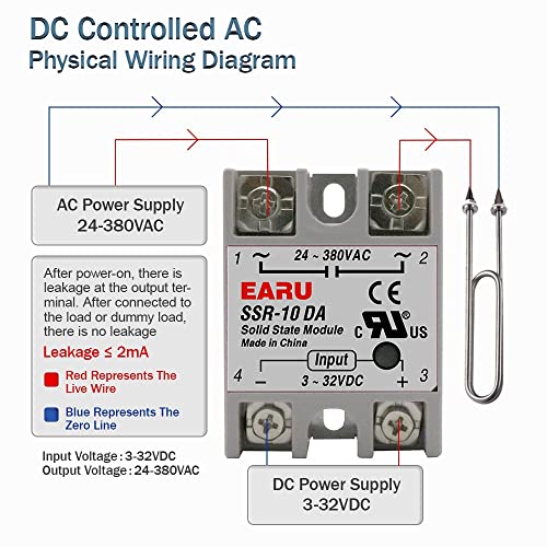 Relé SSR-80DA con conmutación silenciosa para regular la temperatura PID sin desgaste 6