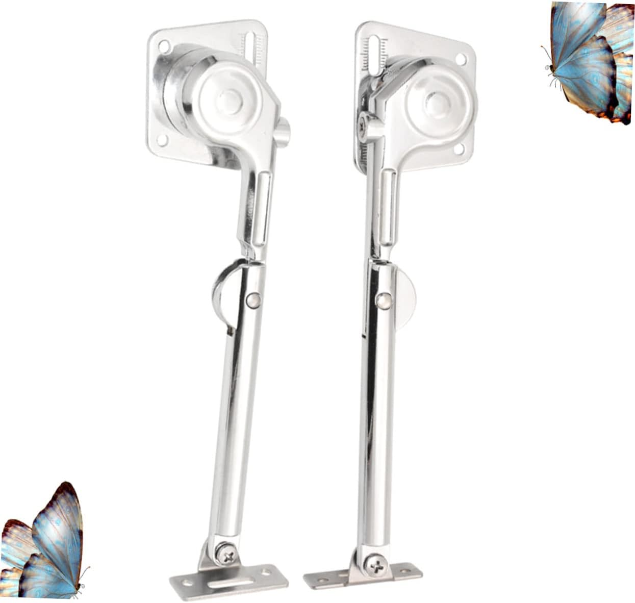 Zerodeko 4pcs Hydraulic Support Struts for Cabinet Doors Heavy Duty Mechanical Pull Rods Easy to Install Oil Pressure Lift Poles for Home Office Sturdy Design Full-Stage Dampening