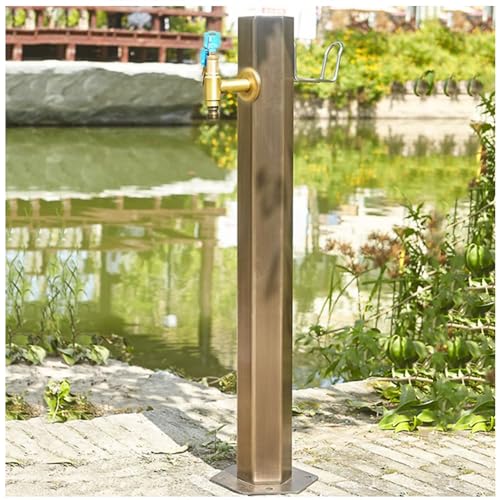 WDSOPK Grifo De Columna De Agua para Jardín, Tubería De Agua Anticongelante, Grifo De Lavado De Riego Independiente, Hidrante De Agua para Patio con Pistola Rociadora Y Manguera（Style 2-20.5Cm×86Cm）