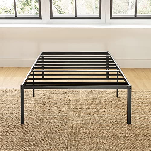 Image of Best Price Mattress 16 Inch Metal Platform Bed Frame, Heavy Duty Steel Slats, Black, Twin