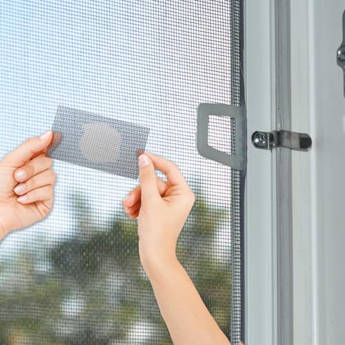 3-Layer Strong Waterproof Adhesive Screen Repair Tape - Instantly Fix Holes & Tears - Fiberglass Repair Kit - Gray (1.97x78.7 Inches) - Thumbnail 5
