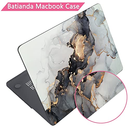Batianda For Macbook Pro 14 Inch Case 2023 2021 Release A2779/A2442 With M2 M1 Pro/Max,Pattern Hard Case Shell Cover With Keyboard Cover & Screen Protector For New Macbook Pro 14'' (Grey & Gold Ink) #TOP7