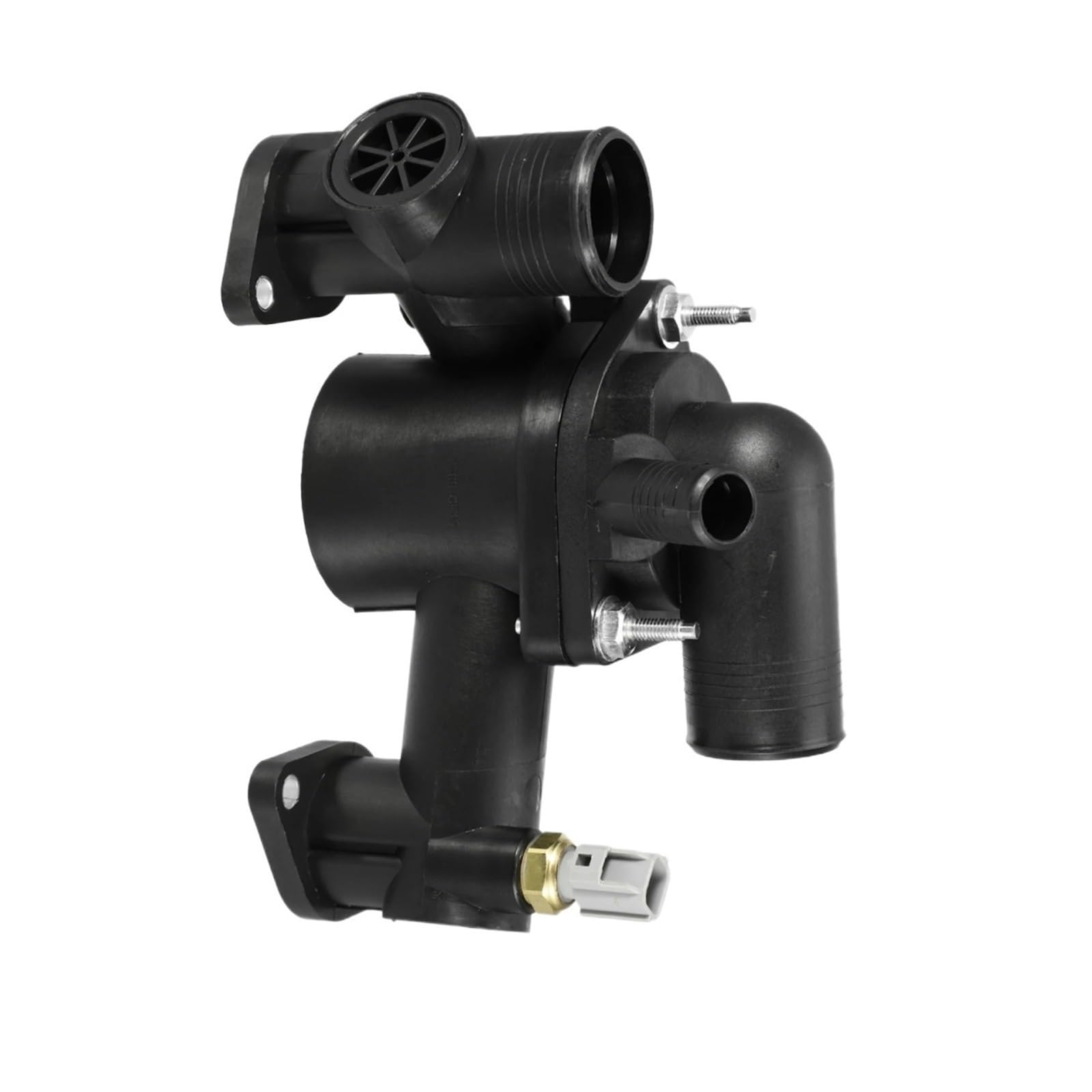 Compatible con Jaguar XK8 2003 2004 2005 2006 AJ89486 Conjunto de Carcasa de termostato de Control de Flujo de refrigerante del Motor con Sensor de Temperatura