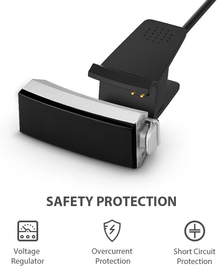 Fitbit Alta Charger——Hagibis Black Replacement Usb Charger Cable For Smart Watch Fitbit alta Band Carry the Restart Button