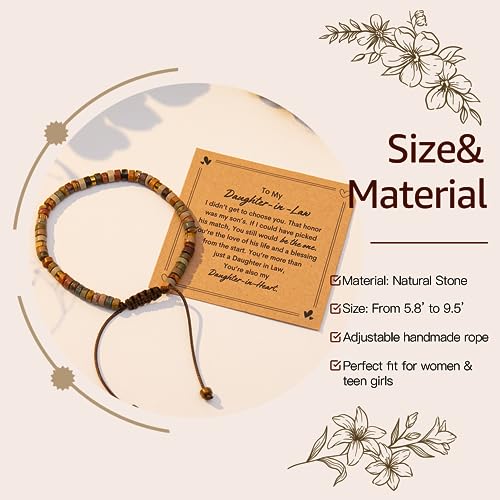 Image of AGOT Daughter in Law Bracelets Gifts: Dear Daughter in Law Birthday Gifts from Mother in Law