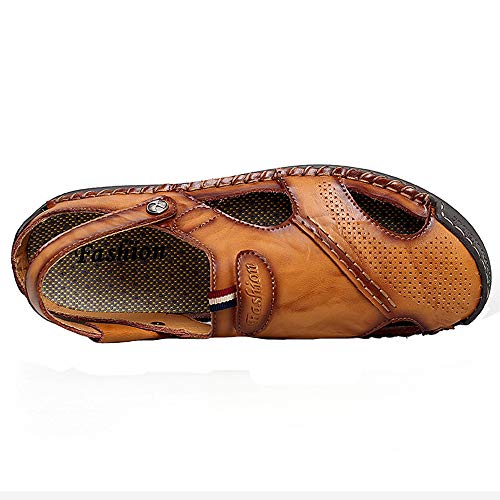 Yaer Sandali in Pelle da Uomo all'aperto, Cucitura...