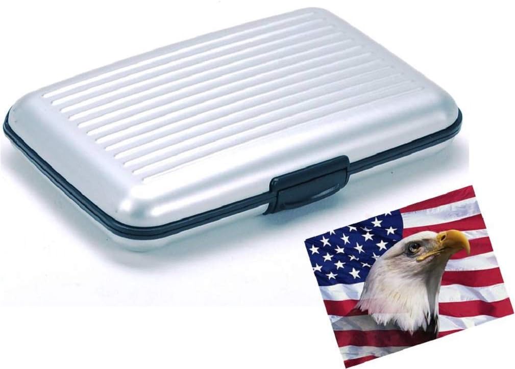 iLett. Aluminum Wallet, SMALL, Silver, Resistant, Card Protect, RFID Block, Card Holder, 6 pockets. Ultra Slim, Portable, For travel
