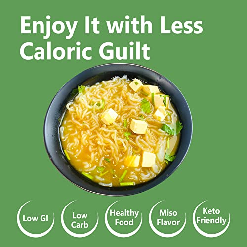 Image of Hethstia Shirataki Konjac Angel Hair Pasta, 6 Packs Miracle Noodle, Low Carb Instant Miso Soup Konjac Ramen, 61.38 Oz Holiday Gifts,Keto Friendly