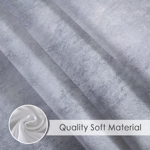 Rideau de douche 90x200cm gris abstrait en tissu polyester imperméable - 5