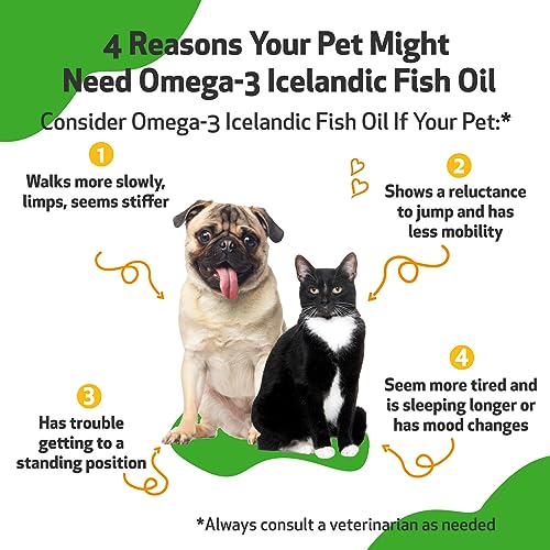 Pet Wellbeing Omega-3 Daily EFA Fish Oil for Dogs - Wild-Caught, Cold-Water Fish, Healthy Skin and Coat, Joint Health and Mobility, Fatty Acids, Anchovies, Sardines, EPA, DHA - 8 fl oz (236 ml) - Image 4