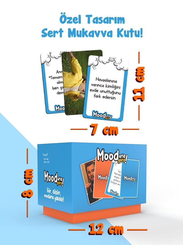Desmond Mooduna Göre Komik Mood Oyunu, Arkadaş ve Aile İçin Kutu Oyunu, Kart Oyunu, 216 Kart