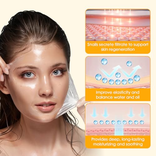 Mascarilla de Colágeno Facial Coreana,Mascarilla Facial Hidratación Profunda,Gel Nocturno Hidratante 75g,Peel Off Overnight Mask,Mejora la Elasticidad de la Piel,Reafirmante E Nutre La Piel Apagada - imagen 4