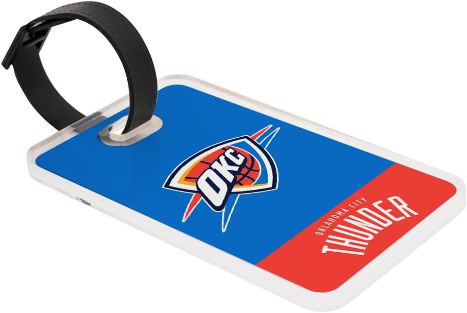 Desert Cactus Oklahoma City Thunder Luggage Tag – Official NBA National Basketball Travel ID Label for Suitcases, Bags, and Carry-Ons (Acrylic Luggage Tag B)