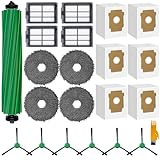 Homruich 22 Pieces Accessories for iRobot Roomba Plus 505/405 Combo Robot Vacuum Cleaner Accessory Replacement Parts, 1 Main Brush, 4 Wipes, 4 Filters, 6 Dust Bags, 6 Side Brushes