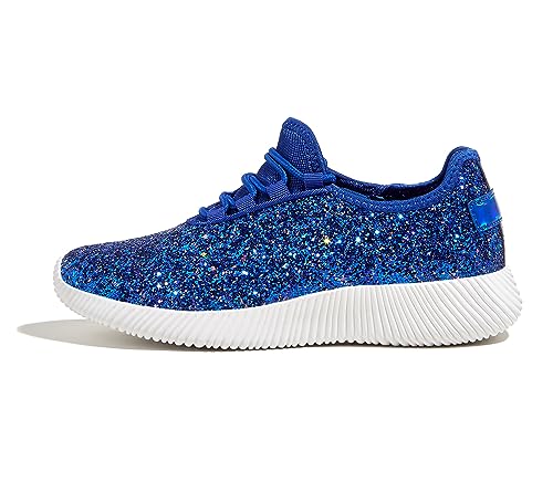 K KIP WOK Fashion Glitter Sneakers for Womens Silp On Running Shoes Lightweigt Tennis Walking Sneakers