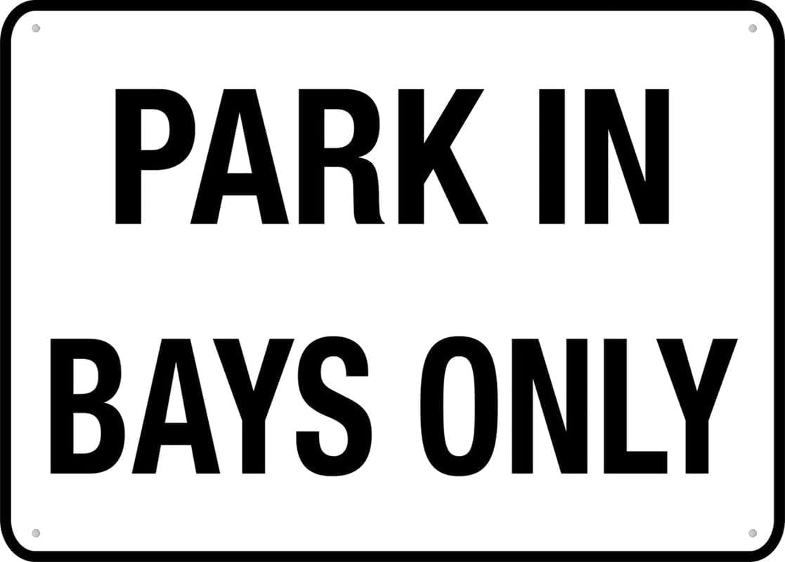 Bdeyfg Colour6 Park In Bays Only Metal Tin Sign Aluminum Warning Signs For Indoor & Outdoor Yard Lawn Sign Home Decor 8X12 Inch