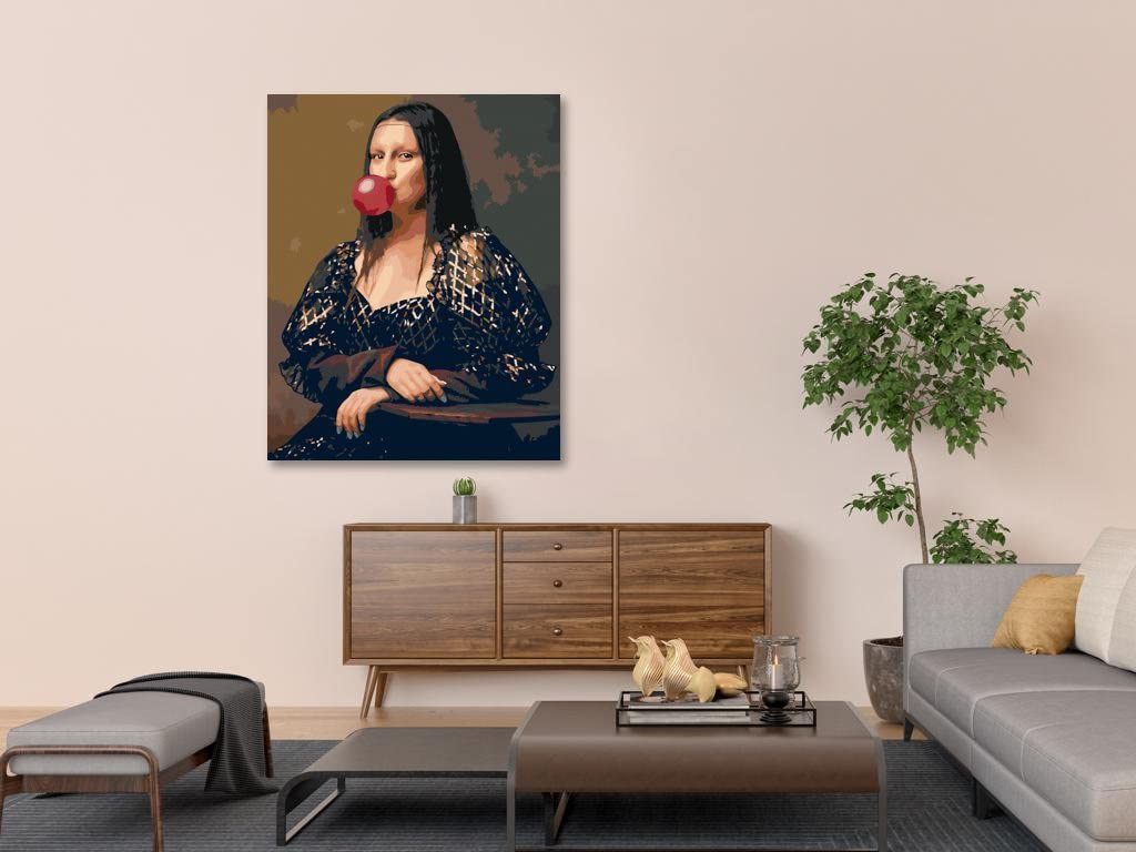 Malowanie według liczb - Mała lilia z jedną blaszką 40 x 50 cm z blejtramem (już napięty)