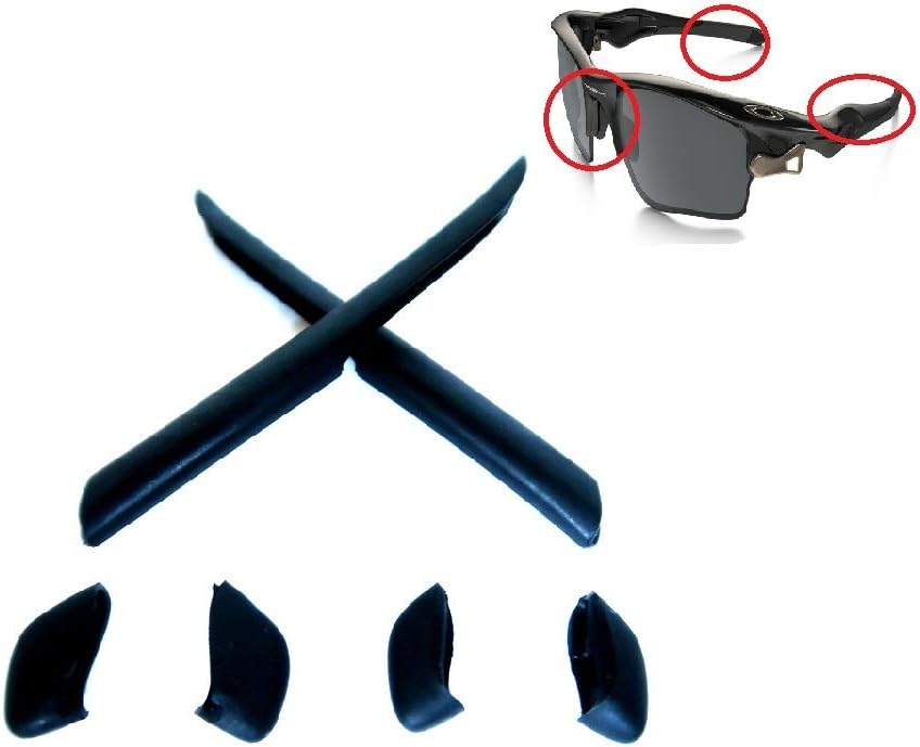 Galaxy Nose Pads & Earsocks Rubber Kits For Oakley Fast Jacket XL Black image 3