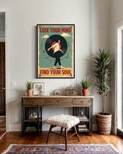 Décoration murale grand format vinyle rétro pour habiller un mur vide